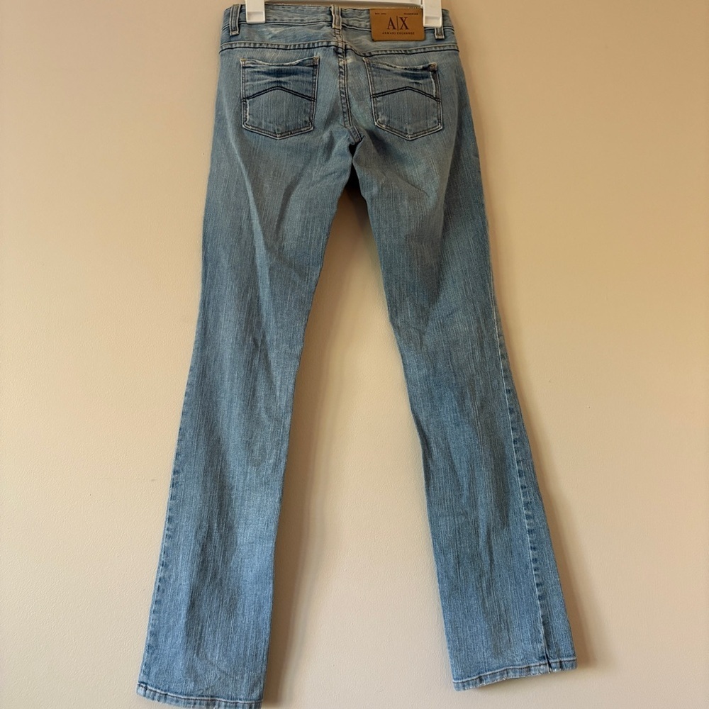 Vintage Armani Exchange A|X Light Wash Bootcut Jeans Women’s Size 0P USA - Picture 2 of 3